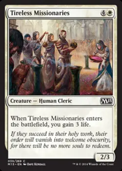 Tireless Missionaries - Magic 2015 (M15) #039/269 MTG Magic The Gathering - Image 1