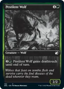 Pestilent Wolf - Foil - Innistrad: Double Feature #192 MTG Magic The Gathering - Image 1