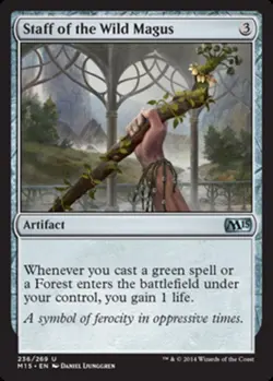 Staff of the Wild Magus - Magic 2015 (M15) #236/269 MTG Magic The Gathering - Image 1