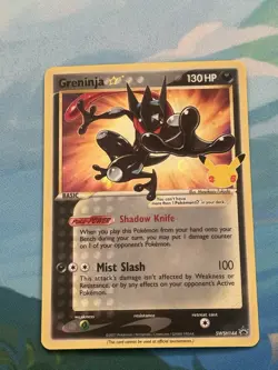 Pokemon Celebrations Greninja Gold Star Promo SWSH144 Holo NM - Image 1