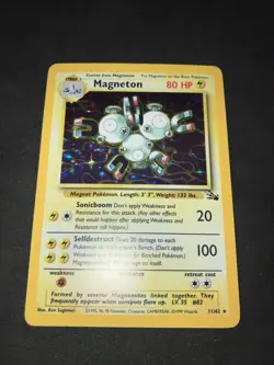 1999 Pokemon Fossil Unlimited Holo Near Mint Magneton 11/62 - Image 2