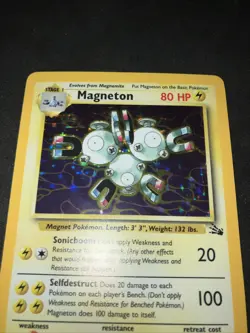 1999 Pokemon Fossil Unlimited Holo Near Mint Magneton 11/62 - Image 3