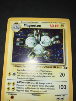 1999 Pokemon Fossil Unlimited Holo Near Mint Magneton 11/62 - Image 4