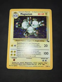 1999 Pokemon Fossil Unlimited Holo Near Mint Magneton 11/62 - Image 5