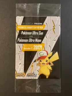 Pokemon Ash's Pikachu SM108 I Choose You Movie Black Star Promo SEALED - Image 2