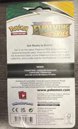 Pokemon TCG Evolving Skies Checklane Blister Pack with EMBOAR Promo SEALED - Image 2