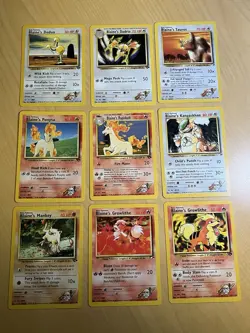 Vintage WOTC Pokemon Gym Heroes Gym Challenge Blaine’s Lot 9x NM - Image 1