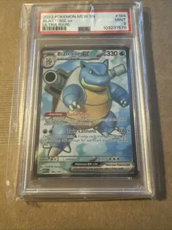 2023 Pokemon SV Mew 151 Blastoise ex Holo Ultra Rare 184/165 PSA 9 Mint - Image 1