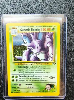 Pokemon Giovanni's Nidoking 7/132 Gym Challenge English Holo - NM - Image 1