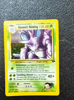 Pokemon Giovanni's Nidoking 7/132 Gym Challenge English Holo - NM - Image 2