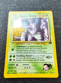 Pokemon Giovanni's Nidoking 7/132 Gym Challenge English Holo - NM - Image 3