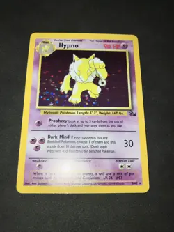 1999 Pokemon Fossil Unlimited Holo Near Mint Hypno 8/62 - Image 3