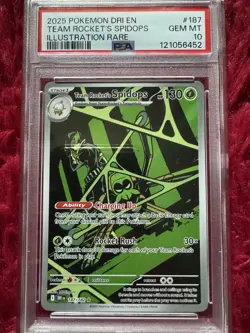 POKEMON DESTINED RIVALS 187 TEAM ROCKET'S SPIDOPS - ILLUSTRATION RARE (PSA 10) - Image 2