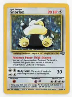 Snorlax Holo - Pokemon 1999 Jungle #11 EX-MT+ - Image 1