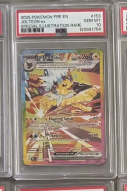 Jolteon EX 153/131 Pokemon Prismatic Evolutions Special Illustration Rare PSA 10 - Image 1