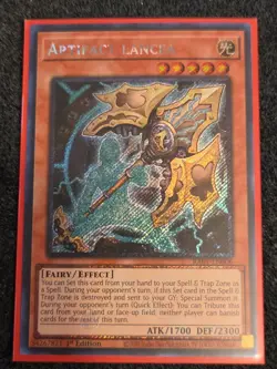 Artifact Lancea - RA01-EN006 - Platinum Secret Rare - 1st Edition NM YuGiOh! - Image 1