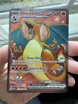 Charizard EX 183/165 Full Art Holo Rare Scarlet & Violet 151 NM Pokemon TCG - Image 1
