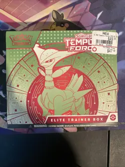 Pokemon TCG Temporal Forces Iron Leaves ETB Sealed Box - Image 1