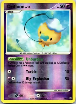 Drifloon (Shiny) SH1 Shiny Holo Rare Stormfront Pokemon Card LP - Image 1