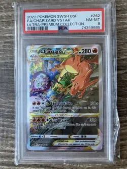 Pokemon Ultra Premium Collection FA CharizardVSTAR Promo #262 PSA 8 NM-MT - Image 1