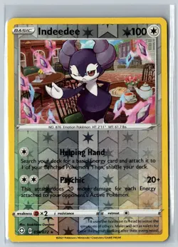 2021 SWORD & SHIELD - SHINING FATES REVERSE HOLO INDEEDEE RARE #56 - Image 1