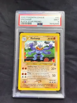 Pokemon Cards: Wizards Black Star Promo: Machamp 43 PSA 9 - Image 1