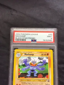Pokemon Cards: Wizards Black Star Promo: Machamp 43 PSA 9 - Image 3
