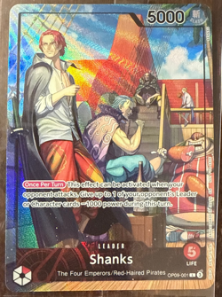 MINT SEALED One Piece SHANKS OP09-001 - Alt Art Promo Card PSA July 2025 - Image 1