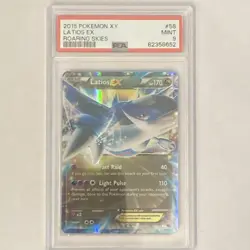 POKEMON 2015 XY Roaring Skies LATIOS EX #58 PSA 9 Mint RARE - Image 1