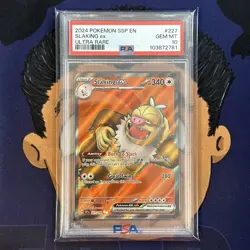 💎PSA 10 GEM 2024 Pokemon Surging Sparks SLAKING EX #227 Ultra Rare - Image 2