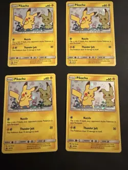 Pokemon Card Promo SM162 Pikachu 2019 Holo (Set of 4) - Image 1