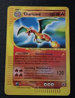 Pokemon TCG Charizard Expedition Base Set Holo Rare Card 6/165 Reverse Holo0 - Image 1