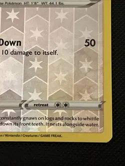 Bidoof (Peelable Ditto) Common Pokemon GO #059/078 Reverse Holo tcg Pokemon Card - Image 3
