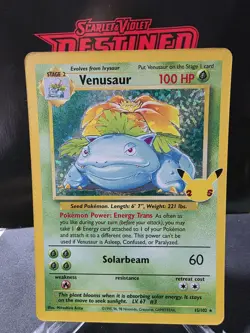 Pokemon TCG Celebrations Venusaur Holo Rare Card #15/102 Classic Collection - Image 1