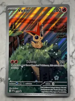 Pokemon Victini Jumbo Full Art Promo Card- SVP 208: Black Bolt/White Flare NM - Image 1