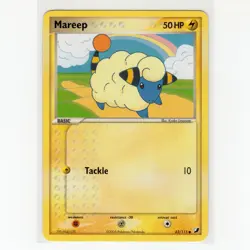 Pokemon TCG Mareep 62/115 EX Unseen Forces Regular Common Card EN-LP 2005 - Image 1