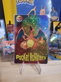 1999 Vintage Pocket Monsters Vending Prism - Grail Charizard, Rare Card #1163 - Image 1