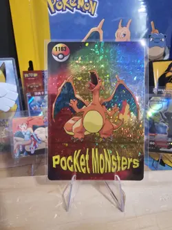 1999 Vintage Pocket Monsters Vending Prism - Grail Charizard, Rare Card #1163 - Image 2