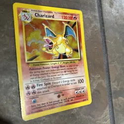 Pokemon Charizard 4/102 Base Set Unlimited WOTC Holo Rare TCG Card - Image 1