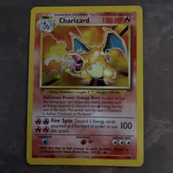 Pokemon Charizard 4/102 Base Set Unlimited WOTC Holo Rare TCG Card - Image 3