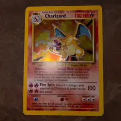 Pokemon Charizard 4/102 Base Set Unlimited WOTC Holo Rare TCG Card - Image 4