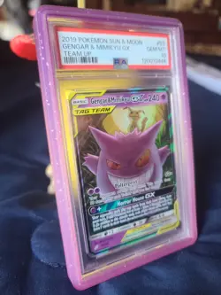Pokemon TCG Gengar & Mimikyu GX Team Up Holo Ultra Rare Card 53/181 PSA 10 - Image 2