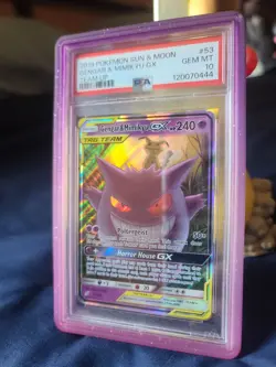 Pokemon TCG Gengar & Mimikyu GX Team Up Holo Ultra Rare Card 53/181 PSA 10 - Image 3