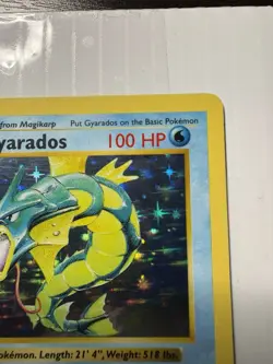 Gyarados First Edition Base Set Shadowless Holo Rare Pokemon Card 6/102 NM - Image 3