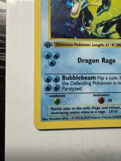 Gyarados First Edition Base Set Shadowless Holo Rare Pokemon Card 6/102 NM - Image 5