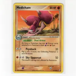 Pokemon TCG Medicham 25/100 EX Crystal Guardians Regular Rare Card EN-HP 2006 - Image 1