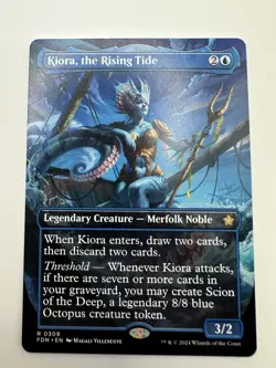 MTG TCG Kiora, the Rising Tide (Borderless) Foundations Regular - Image 1