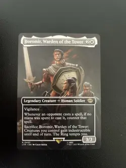 Boromir, Warden of the Tower (Borderless) Universes Beyond Lord of the Rings Mtg - Image 1
