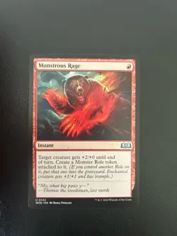Monstrous Rage Wilds of Eldraine Regular Uncommon 142 Mtg - Image 1