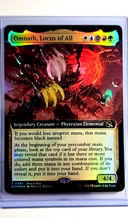 MTG Magic the Gathering MOM Extended Art Promo Foil #387 Omnath, Locus of All - Image 1